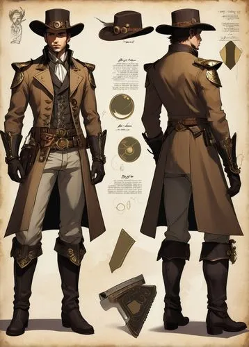 gunslingers,gunfighter,gunfighters,steampunk,bushrangers,earps,pardner,mcree,lawmen,quartermain,quatermain,gunsmiths,sheriff,frontiersmen,rorschach,tricorn,gunslinger,stetson,lawman,frontiersman,Unique,Design,Character Design