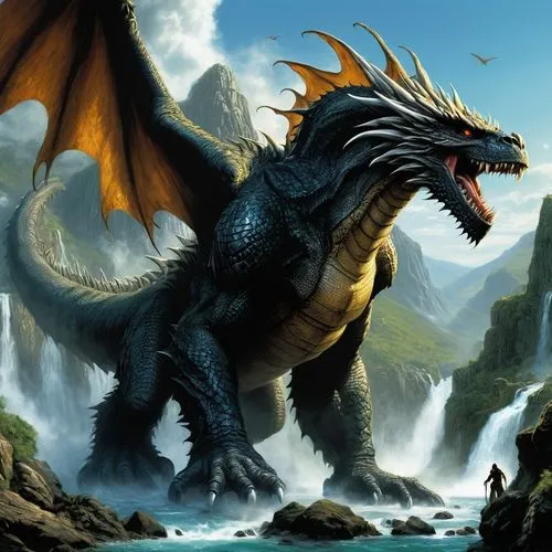 eragon,painted dragon,saphira,jaggi,dragonja,esdraelon,Illustration,Realistic Fantasy,Realistic Fantasy 03