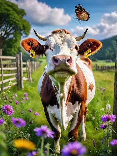 happy cows,holstein cow,holstein cattle,dairy cow,bovine,dairy cattle,dairy cows,cows on pasture,cow,ears of cows,mother cow,bovines,cow meadow,domestic cattle,horns cow,cow flower,moo,vache,simmental cattle,vacas,Illustration,American Style,American Style 10