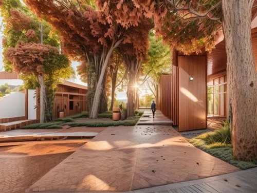 corten steel,palma trees,tree lined path,landscape design sydney,garden design sydney,landscape designers sydney