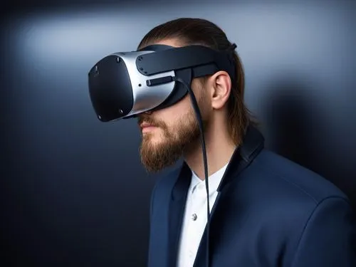 a man wearing a virtual reality device looking over his shoulder,virtual reality headset,vr headset,vr,sbvr,virtuality,virtual reality,Photography,Documentary Photography,Documentary Photography 25