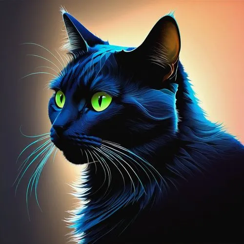 cat on a blue background,cat vector,cat portrait,vector illustration,drawing cat,pet portrait,cartoon cat,black light,breed cat,vector art,blue eyes cat,chartreux,adobe illustrator,digital art,cat image,felidae,digital painting,cat with blue eyes,black cat,cat cartoon,Conceptual Art,Sci-Fi,Sci-Fi 22