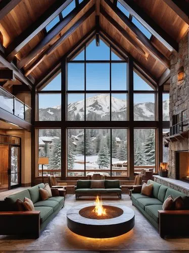 alpine style,fire place,chalet,snowed in,luxury home interior,the cabin in the mountains,coziness,beautiful home,fireplaces,snow house,house in the mountains,warm and cozy,winter house,log fire,fireplace,family room,modern living room,snow roof,house in mountains,coziest,Illustration,Abstract Fantasy,Abstract Fantasy 02