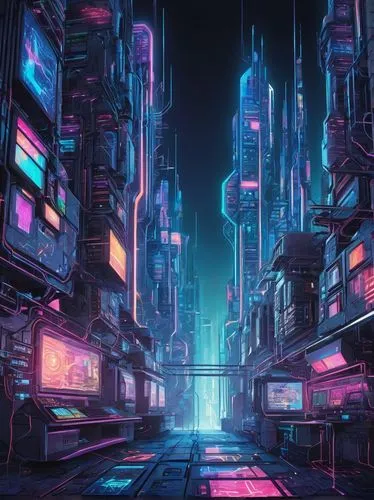 cybercity,cyberpunk,cybertown,cyberia,cyberworld,futuristic landscape,cyberscene,metropolis,synth,colorful city,polara,cityscape,fantasy city,cyberport,futuristic,microdistrict,scifi,cyberview,synthetic,vapor,Conceptual Art,Graffiti Art,Graffiti Art 07