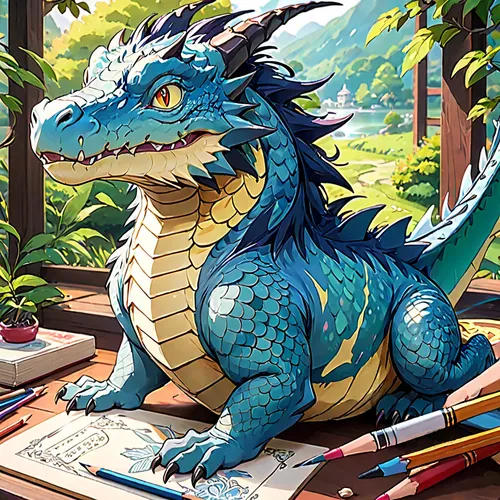 coloring picture,painted dragon,dragon li,coloring for adults,dragon of earth,coloring,dragon design,hand-drawn illustration,book illustration,coloring book for adults,game illustration,sci fiction illustration,colouring,tutor,illustrator,forest dragon,green dragon,dragon,draconic,coloring book,Anime,Anime,Traditional