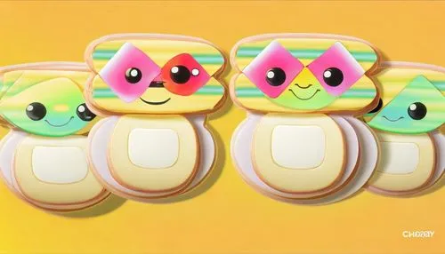 kawaii frogs,stylized macaron,kawaii snails,kawaii patches,kamaboko,gachapon,round kawaii animals,hair clips,royal icing cookies,mooncakes,kawaii food,decorated cookies,gum babies,kawaii foods,drug ma