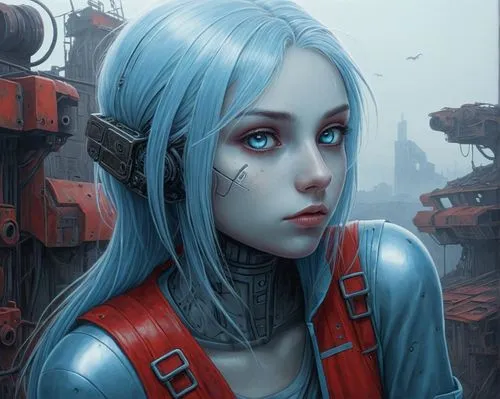 liora,biotic,echo,cortana,cyberia,sci fiction illustration