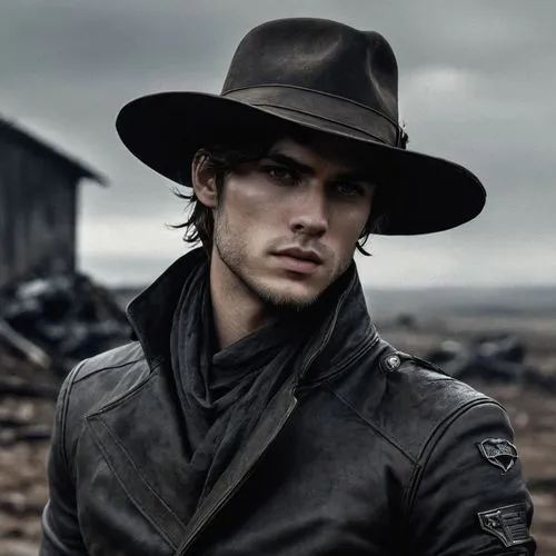 leather hat,somerhalder,stetson,poldark,cillian,hoult,ruggedly,men hat,sheriden,gunslinger,men's hat,aramis,sheriff,highwayman,galliano,unforgiven,riario,caleb,westerns,cerrone,Conceptual Art,Fantasy,Fantasy 33