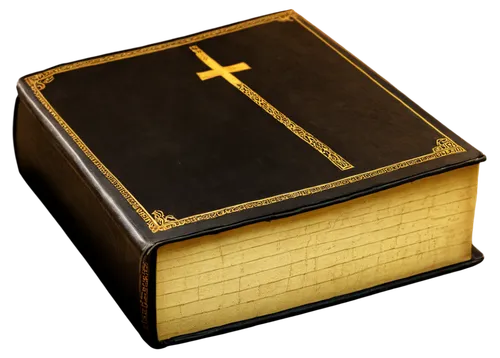 Old, worn, leather-bound Bible, golden cross, intricate page designs, ornate font, verse highlights, yellowed pages, soft lighting, close-up shot, 3/4 composition, shallow depth of field, warm color t