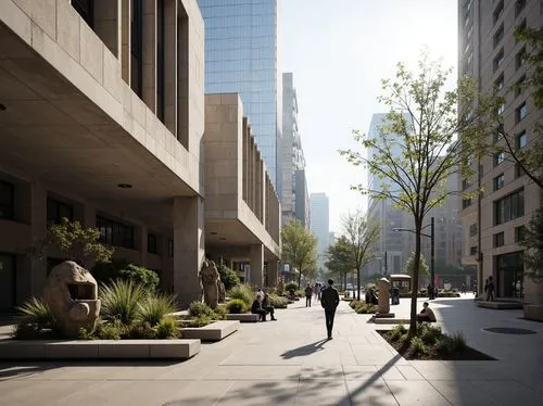 transbay,3d rendering,difc,streeterville,pedestrianized,tishman,walkability,streetscape,render,broadgate,liveability,undershaft,metrotech,paved square,cityline,citycenter,walkable,business district,renderings,hudson yards