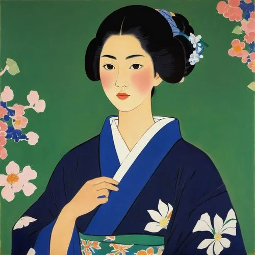 uemura,maiko,geiko,japanese woman,geisha girl,geisha,Art,Artistic Painting,Artistic Painting 40