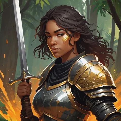 seregil,adena,female warrior,simara,paladin,isabela,Illustration,Paper based,Paper Based 19