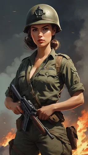 warsaw uprising,vietnam,girl with gun,woman holding gun,combat medic,ww2,gi,red army rifleman,female nurse,woman fire fighter,girl with a gun,1940 women,world war ii,veteran,steel helmet,second world war,war veteran,stalingrad,strong military,vietnam veteran,Conceptual Art,Fantasy,Fantasy 32