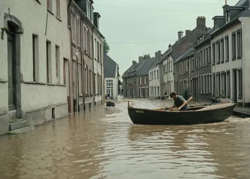 floods,amiens,bruges fighters,belgium,flood,flooded,flooding,delft,water transportation,honfleur,row-boat,tervuren,strasbourg,13 august 1961,rowboats,dinghy,harlingen,hoorn,flemish,canals,Photography,Documentary Photography,Documentary Photography 02