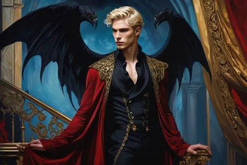 vladislaus,jace,dracula,vergil,alucard,samael,the archangel,vlad,vampire,lestat,herennius,archangel,sparda,ravenstein,volturi,king of the ravens,count dracula,gothic portrait,wiccan,gyrich,Conceptual Art,Oil color,Oil Color 08