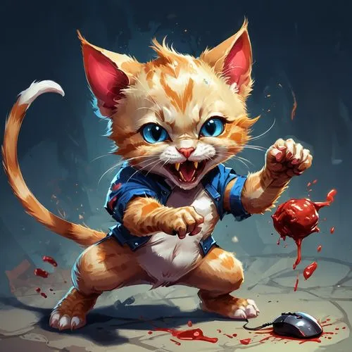 red tabby,kittner,catdgory,catclaw,rengo,red cat,Conceptual Art,Fantasy,Fantasy 26