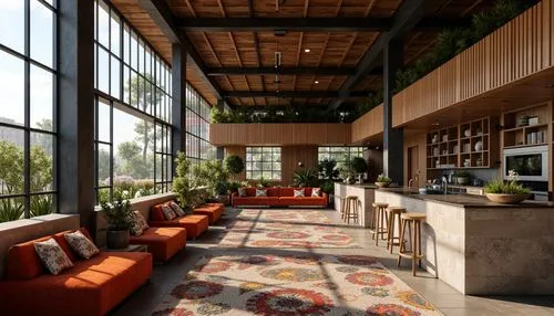 mid century modern,sunroom,amanresorts,lobby,midcentury,mahdavi,reading room,verandah,mid century house,contemporary decor,hotel lobby,veranda,loft,mid century,interior modern design,wintergarden,breakfast room,atriums,verandahs,lofts