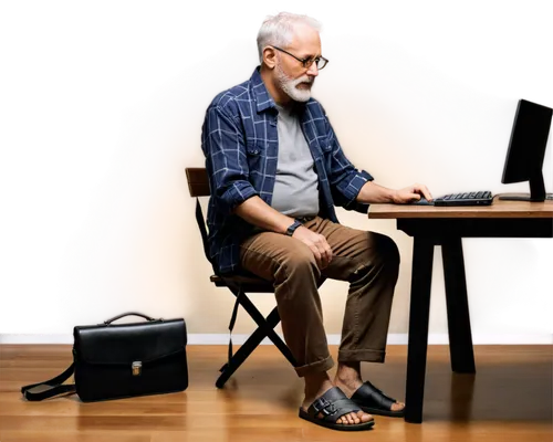 man with a computer,kernighan,male poses for drawing,dennett,elderly man,roedelius,karpal,standing desk,computer addiction,brueggemann,office chair,ergonomically,unamuno,telecommuter,men sitting,telecommuting,telepsychiatry,older person,computerologist,haneke,Illustration,Black and White,Black and White 33