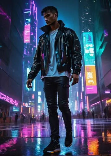 futuristic,cyberpunk,shanghai,80s,hong kong,hd wallpaper,vapor,hk,abel,pedestrian,neon lights,jacket,80's design,urban,neon,tokyo,novelist,4k wallpaper,clean background,jordan 1,Art,Classical Oil Painting,Classical Oil Painting 35