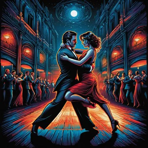 argentinian tango,tango argentino,latin dance,salsa dance,tango,ballroom dance,ballroom,dancing couple,waltz,dancing,concert dance,dancers,danse macabre,the ball,kristbaum ball,dance,cd cover,dance of death,to dance,fire dance,Illustration,Realistic Fantasy,Realistic Fantasy 25