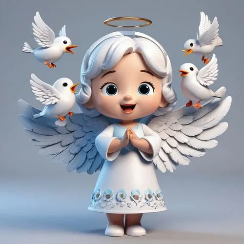 anjo,little angels,cherubim,little angel,angel girl,love angel,Unique,3D,3D Character