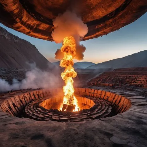 And he opened the pit of the deep, and smoke rose from the pit, like the smoke of a great furnace, and with the smoke of the pit the sun and the air were darkened.,el tatio,del tatio,geysers del tatio