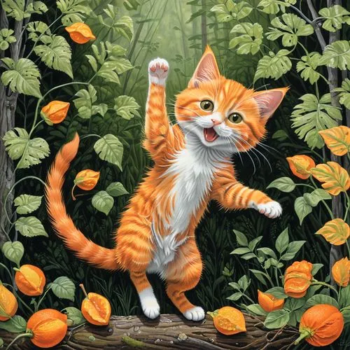 orange tabby cat,orange tabby,ginger kitten,orange,oranje,defence,Illustration,Realistic Fantasy,Realistic Fantasy 11