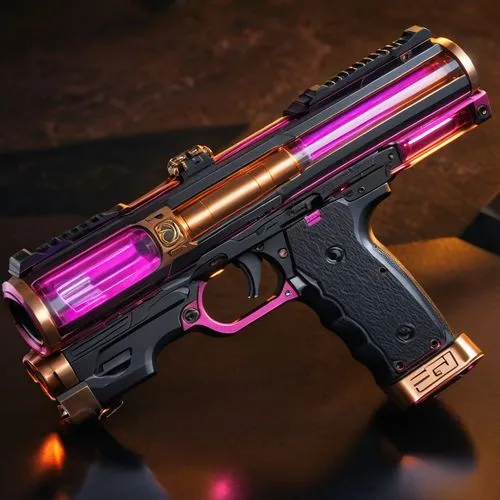 an unusual and intricate gun that lights up for show,pink vector,grafer,popgun,laser light,air pistol,pistola,Photography,General,Commercial