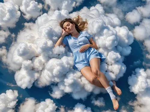 weightlessness,cielo,blue sky clouds,blue sky and clouds,cumulus clouds,cumulus cloud,floating in the air,world digital painting,cumulus nimbus,weightless,sky,cumulus,dreamscapes,cloud image,cloudmont,blue sky and white clouds,flying girl,fall from the clouds,flying dandelions,girl lying on the grass,Photography,General,Realistic