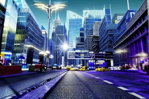 cybercity,cartoon video game background,city highway,city scape,urbanworld,city at night