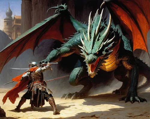 heroic fantasy,dragon slayer,dragons,massively multiplayer online role-playing game,dragon slayers,black dragon,draconic,dragon,dragon of earth,fantasy art,dragon li,dragon fire,wyrm,fantasy picture,dragoon,guards of the canyon,diablo,castleguard,painted dragon,green dragon,Art,Classical Oil Painting,Classical Oil Painting 42