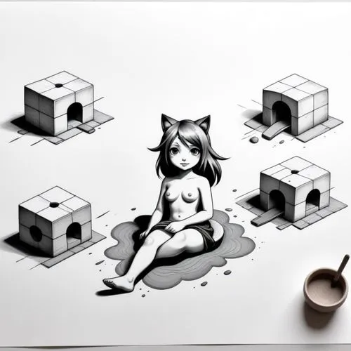 game drawing,drawing cat,dowman,cat line art,game illustration,stencils