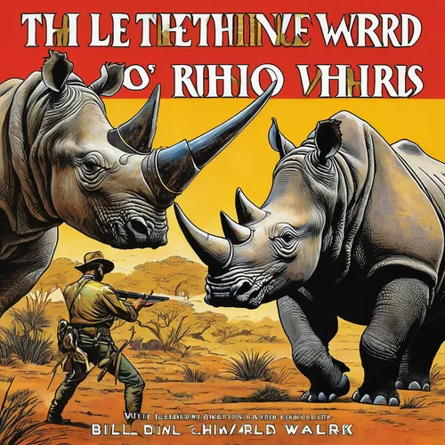 southern square-lipped rhinoceros,white rhinoceros,southern white rhinoceros,rhino,black rhinoceros,indian rhinoceros,black rhino,rhinoceros,cd cover,uintatherium,childrens books,idiophone,long-term beliechtung,horn of plenty,ancient rhyme,anthropomorphized animals,the ruins of the,tabletop game,heroic fantasy,literature,Illustration,Retro,Retro 06