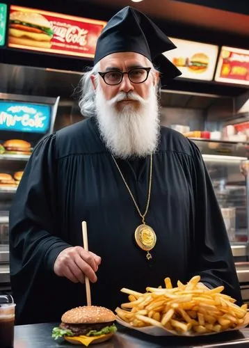 luther burger,archimandrite,the abbot of olib,orthodoxy,metropolitan bishop,rompope,orthodox,hieromonk,auxiliary bishop,lord who rings,greek orthodox,jewish cuisine,rabbi,dwarf cookin,kosher food,fast-food,burger king premium burgers,holy supper,nuncio,fast food restaurant,Illustration,Abstract Fantasy,Abstract Fantasy 02