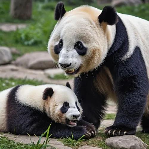 giant panda,pandas,large panda bear,panda bear,beibei,baby with mom,pando,pandin,lun,pandi,panda,baby panda,panda face,pandeli,pandyas,pandabear,pandu,pandita,pandua,pandur,Photography,General,Realistic