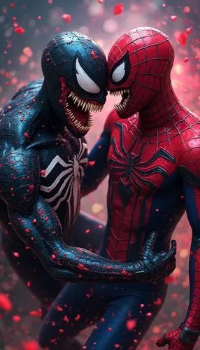 symbiotes,venom,symbiote,derman,liederman,raimi,antivenom,romantic meeting,venomous,spiderman,megafight,tussling,spidey,webs,webbing,civil war,supercouple,carnage,niederman,siderman