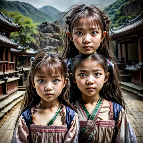 korean folk village,little girls,nomadic children,korean culture,korean history,children girls,south korea,little girls walking,hanok,gangwon do,korean village snow,beautiful girls with katana,photographing children,orphans,yunnan,korean,korea,the girl's face,photos of children,girl child