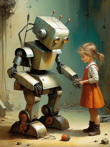 Craft a funny dialogue between two children trying to build a robot.,robots,robotics,robotic,industrial robot,robot,robot combat,machines,machine learning,cybernetics,minibot,artificial intelligence,b