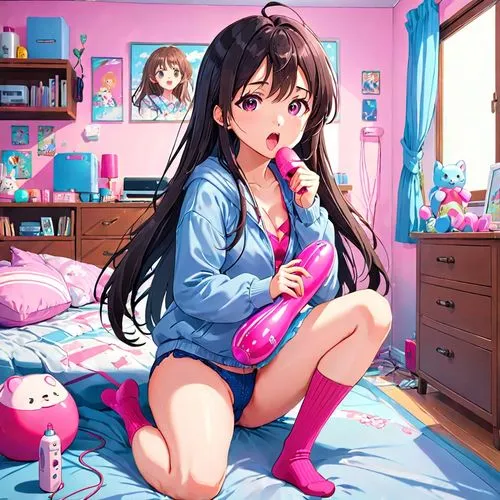 uzuki,pajama,pyjama,pajamas,hikikomori,dva,anime japanese clothing,pink background,idolmaster,mabel,mikuru asahina,dressup,kitami,mio,cute clothes,kizuna,nesuhi,pyjamas,bocchi,dorm,Anime,Anime,Realistic