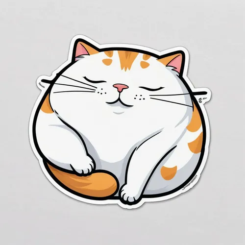 cat vector,cheese bun,clipart sticker,saffron bun,flat blogger icon,cartoon cat,cat kawaii,blini,fat,twitch icon,sticker,drawing cat,cutout cookie,animal stickers,cat drawings,nyan,stickers,chubby,american curl,my clipart,Unique,Design,Sticker