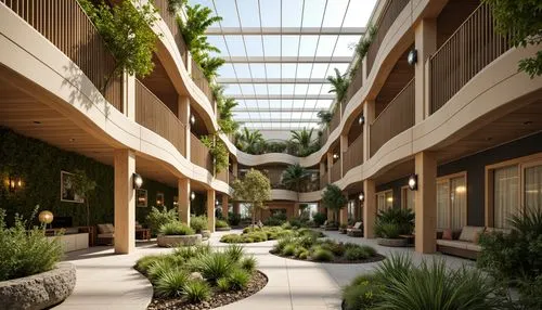 courtyards,atriums,wintergarden,landscape design sydney,garden design sydney,courtyard,3d rendering,breezeway,inside courtyard,biopolis,masdar,patios,landscape designers sydney,streamwood,atrium,hotel complex,amanresorts,winter garden,landscaped,render