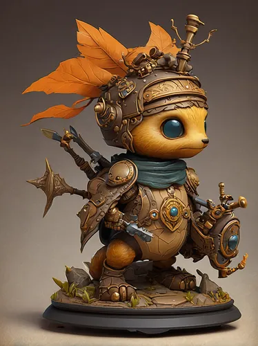 skylander giants,scandia gnome,skylanders,scrap sculpture,wind-up toy,fuel-bowser,dwarf sundheim,allies sculpture,steampunk,game figure,conker,frog figure,minibot,wren,figurine,bastion,aquanaut,scandia gnomes,knuffig,3d figure,Illustration,Children,Children 04