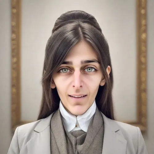 victorian lady,british semi-longhair,miss circassian,female doctor,rasputin,leonardo devinci,iranian,male elf,woman in menswear,victorian style,vintage female portrait,girl in a historic way,portrait of a woman,woman portrait,portrait of a girl,cosplay image,librarian,john lennon,athene brama,crossdressing,Photography,Realistic