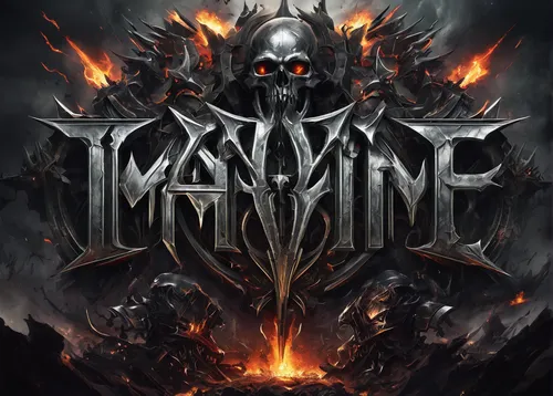 Imagine a metal-themed video game title with a font that signifies chaos and destruction.,machine gun,heavy machine,iodine,machine,fire logo,cymric,gasoline,cd cover,steam icon,medicine icon,download 