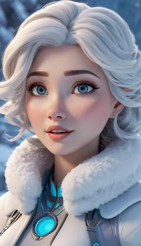 elsa,the snow queen,jaina,white rose snow queen,eira,winterblueher,Unique,3D,3D Character