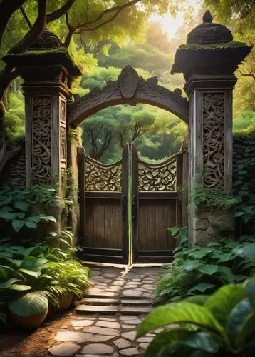 garden door,wood gate,gate,farm gate,iron gate,stone gate,victory gate,tori gate,wooden door,heaven gate,gateway,iron door,village gateway,the threshold of the house,doorway,cartoon video game background,backgrounds,entrada,fence gate,the door,Conceptual Art,Daily,Daily 26