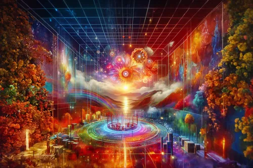 psychedelic art,trip computer,astral traveler,psychedelic,prism,dimension,dimensional,hallucinogenic,aura,fractal environment,cyberspace,prism ball,transcendental,flow of time,colorful tree of life,pa