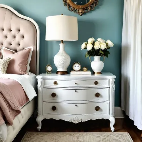 nightstands,antique furniture,gustavian,headboard,headboards,dressing table,bedside table,guest room,decoratifs,furnishes,guestroom,bedstead,danish room,scalloped,bridal suite,chest of drawers,bedchamber,ornate room,pearl border,redecorate,Photography,General,Realistic