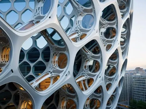 honeycomb structure,building honeycomb,latticework,futuristic architecture,safdie,spaceframe,Photography,General,Realistic