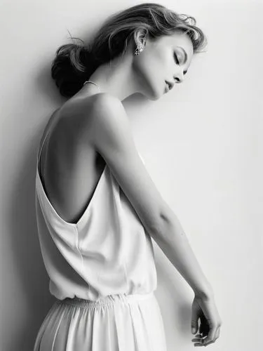 girl on a white background,jingna,demarchelier,pencil drawings,rankin,blumenfeld,Photography,Black and white photography,Black and White Photography 06